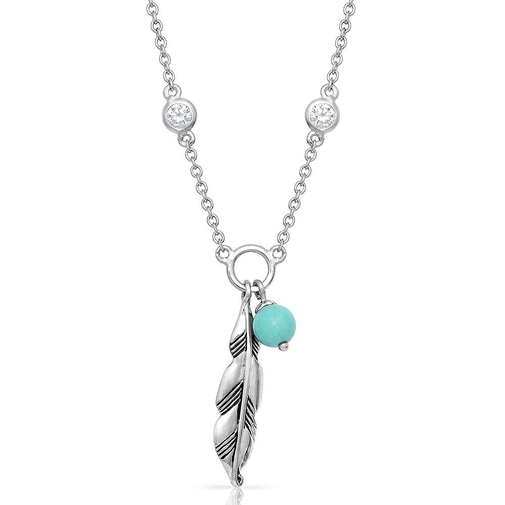 Montana Silversmiths Charming Feather and Turquoise Necklace | Cabela's